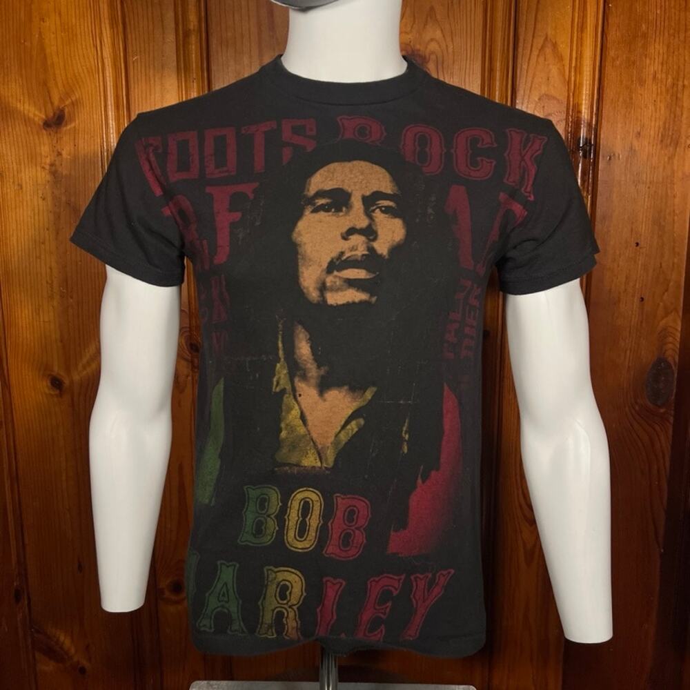 Bob Marley S Graphic T-Shirt Black Rasta Rock Tee